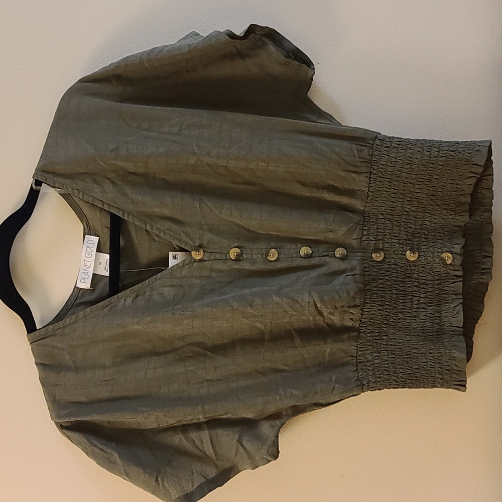 Planet Gold Blouse Medium